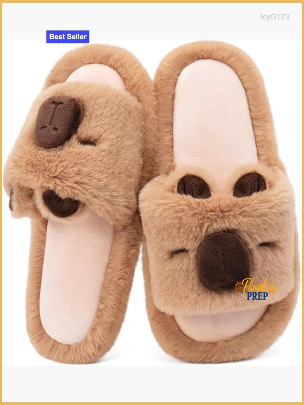 Cute Fluffy Capybara Slippers - Cozy Furry Indoor Shoes for Women Men